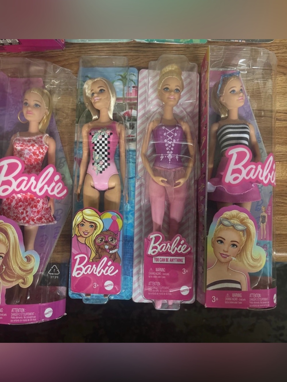 Barbie Doll Assortment with Pink and Purple Outfits